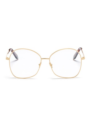 Main View - Click To Enlarge - VICTORIA BECKHAM - 'Grooved Optical Feminine' metal butterfly glasses
