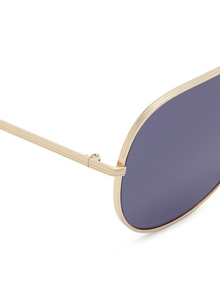 Detail View - Click To Enlarge - VICTORIA BECKHAM - 'Grooved Metal Visor' aviator sunglasses