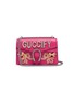Main View - Click To Enlarge - GUCCI - 'Dionysus' slogan patch floral appliqué small leather shoulder bag