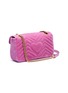 Figure View - Click To Enlarge - GUCCI - 'GG Marmont' glass crystal small quilted velvet crossbody bag
