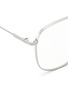 Detail View - Click To Enlarge - VICTORIA BECKHAM - 'Grooved Optical Feminine' metal square glasses