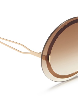 Detail View - Click To Enlarge - VICTORIA BECKHAM - 'Floating Round' metal sunglasses