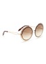 Figure View - Click To Enlarge - VICTORIA BECKHAM - 'Floating Round' metal sunglasses