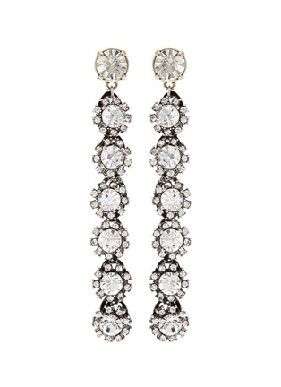 Main View - Click To Enlarge - LULU FROST - 'Royale' glass crystal linear drop earrings