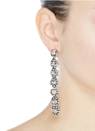 Figure View - Click To Enlarge - LULU FROST - 'Royale' glass crystal linear drop earrings