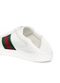  - GUCCI - 'Ace' bee embroidered Web stripe leather step-in sneakers