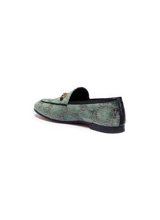 Detail View - Click To Enlarge - GUCCI - 'Jordaan GG' embroidered velvet loafers