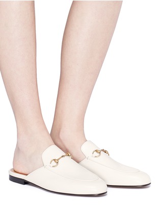 Figure View - Click To Enlarge - GUCCI - 'Princetown' horsebit leather slide loafers