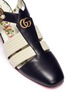 Detail View - Click To Enlarge - GUCCI - 'Gea' heart buckle quilted strap leather pumps