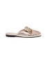 Main View - Click To Enlarge - GUCCI - 'Marmont' cracked leather kiltie slippers