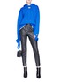 Figure View - Click To Enlarge - COLLINA STRADA - Grommet cuff hoodie
