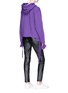 Back View - Click To Enlarge - COLLINA STRADA - Grommet cuff hoodie