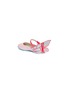 Figure View - Click To Enlarge - SOPHIA WEBSTER - 'Chiara Mini' butterfly appliqué glitter kids Mary Jane flats