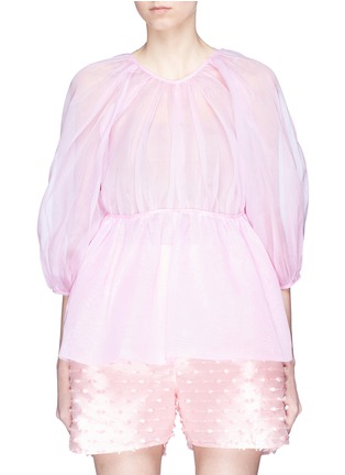 Main View - Click To Enlarge - CECILIE BAHNSEN - 'Amo' puff sleeve organdy blouse