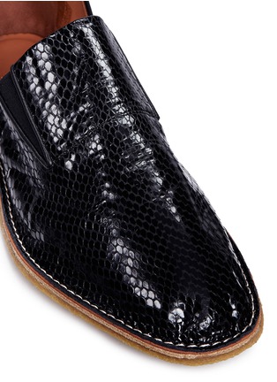 Detail View - Click To Enlarge - DRIES VAN NOTEN - Python embossed leather espadrilles