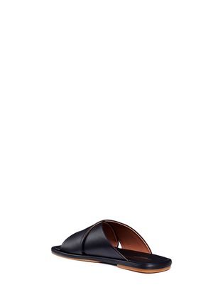 Detail View - Click To Enlarge - DRIES VAN NOTEN - Cross strap leather slide sandals