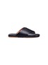 Main View - Click To Enlarge - DRIES VAN NOTEN - Cross strap leather slide sandals