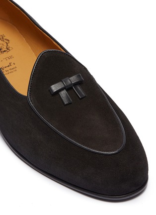 Detail View - Click To Enlarge - BOW-TIE - 'Henry' bow suede loafers