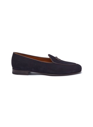 Main View - Click To Enlarge - BOW-TIE - 'Henry' bow suede loafers