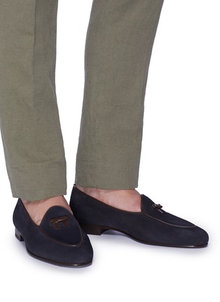 Figure View - Click To Enlarge - BOW-TIE - 'Henry' bow suede loafers
