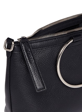 Detail View - Click To Enlarge - KARA - Ring handle cowhide leather crossbody bag