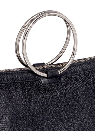  - KARA - Ring handle cowhide leather crossbody bag