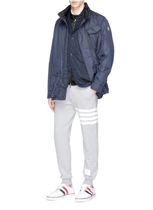 Figure View - Click To Enlarge - MONCLER - 'Maglia' jersey panel down puffer jacket