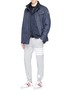Figure View - Click To Enlarge - MONCLER - 'Maglia' jersey panel down puffer jacket