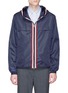 Main View - Click To Enlarge - MONCLER - 'Anton' stripe placket hooded jacket
