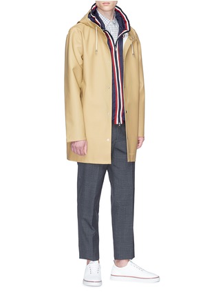 Figure View - Click To Enlarge - MONCLER - 'Anton' stripe placket hooded jacket