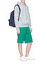 Figure View - Click To Enlarge - MONCLER - Zip gusset sweat shorts