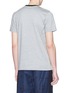 Back View - Click To Enlarge - MONCLER - Stripe collar T-shirt