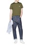 Figure View - Click To Enlarge - MONCLER - Stripe collar T-shirt