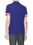 Back View - Click To Enlarge - MONCLER - Stripe cuff polo shirt