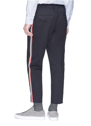 Back View - Click To Enlarge - MONCLER - Petersham outseam twill jogging pants