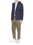 Figure View - Click To Enlarge - MONCLER - Petersham outseam twill jogging pants