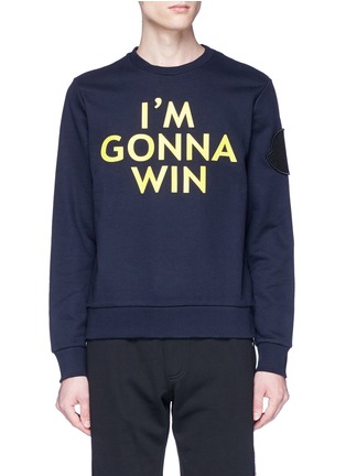 Main View - Click To Enlarge - MONCLER - 'I'm Gonna Win' slogan print sweatshirt