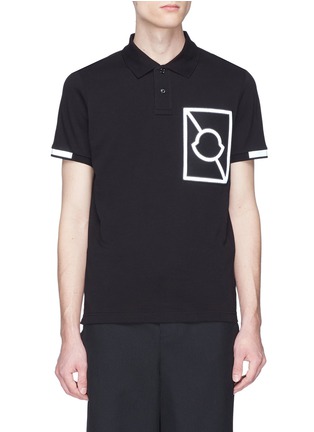 Main View - Click To Enlarge - MONCLER - x Craig Green reflective logo patch polo shirt