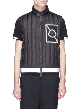 Main View - Click To Enlarge - MONCLER - x Craig Green 'Alasia' reflective logo patch down puffer vest