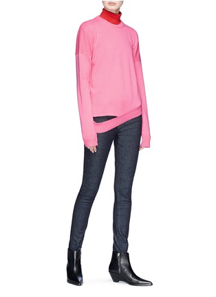 Figure View - Click To Enlarge - CALVIN KLEIN 205W39NYC - Cutout hem cashmere sweater