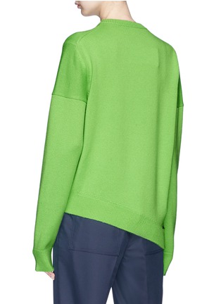Back View - Click To Enlarge - CALVIN KLEIN 205W39NYC - Cutout hem cashmere sweater