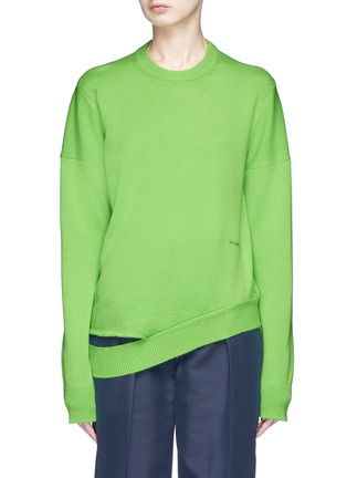 Main View - Click To Enlarge - CALVIN KLEIN 205W39NYC - Cutout hem cashmere sweater