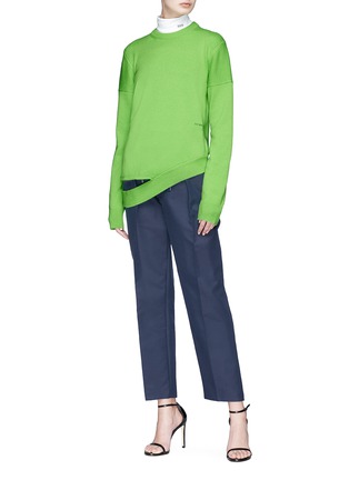 Figure View - Click To Enlarge - CALVIN KLEIN 205W39NYC - Cutout hem cashmere sweater