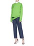 Figure View - Click To Enlarge - CALVIN KLEIN 205W39NYC - Cutout hem cashmere sweater