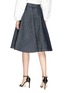 Back View - Click To Enlarge - CALVIN KLEIN 205W39NYC - Flared denim skirt