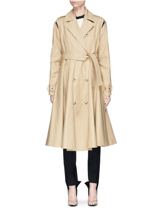 Main View - Click To Enlarge - CALVIN KLEIN 205W39NYC - Cutout shoulder twill trench coat