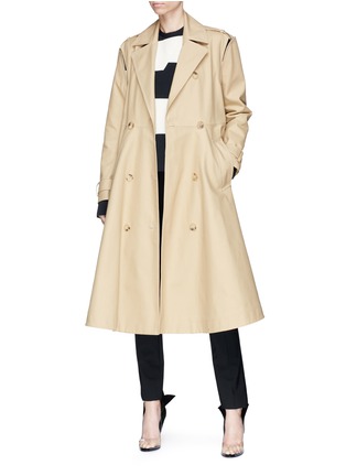 Figure View - Click To Enlarge - CALVIN KLEIN 205W39NYC - Cutout shoulder twill trench coat