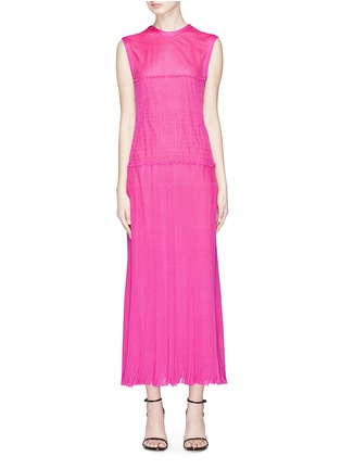 Main View - Click To Enlarge - CALVIN KLEIN 205W39NYC - Smocked knit maxi dress
