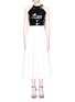 Main View - Click To Enlarge - CALVIN KLEIN 205W39NYC - Sequin halterneck bodice pleated twill dress