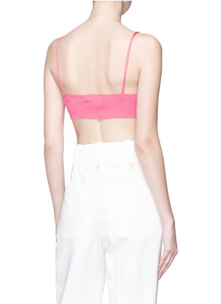 Back View - Click To Enlarge - CALVIN KLEIN 205W39NYC - Silk rib knit bra top